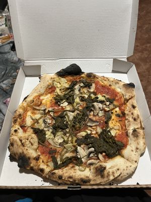 Vegan pizza  at Pizzarte in Tirana