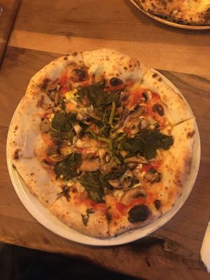 vegan pizza  at Pizzarte in Tirana