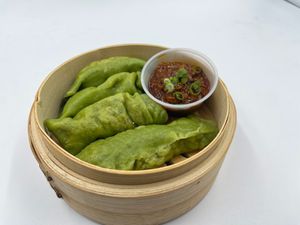 Vegan dumplings at Lucky Rabbit Noodles in Brooklyn