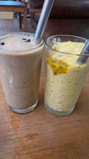 Wake Up smoothie and Tropical smoothie  at Biribá in Puerto Viejo De Talamanca