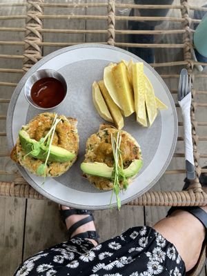 Crab cakes  at Biribá in Puerto Viejo De Talamanca