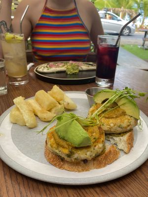 Crab cakes   at Biribá in Puerto Viejo De Talamanca