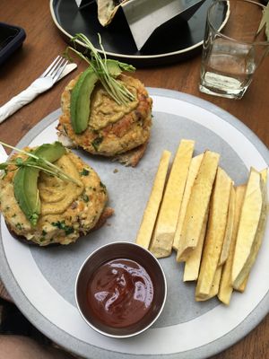 Crab cakes at Biribá in Puerto Viejo De Talamanca