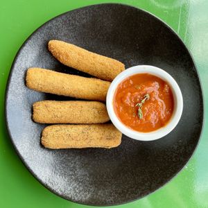 Mozzarella sticks   at Earthly Kitchen in San Jose