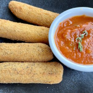 Mozzarella sticks   at Earthly Kitchen in San Jose