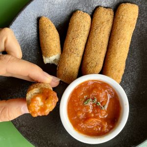 Mozzarella sticks   at Earthly Kitchen in San Jose