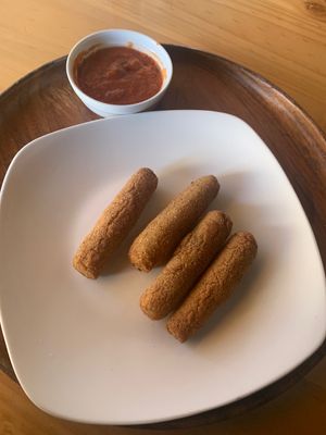 Mozzarella sticks   at Earthly Kitchen in San Jose