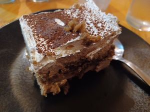 Tiramisu at Earthly Kitchen in San Jose