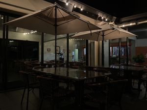 Outdoor patio  at Mirador in St Thomas