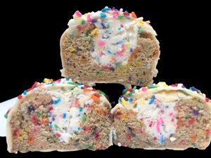 Vegan Funfetti Coco Dreams (aka ding dongs). Always free of dairy, eggs, soy, gum, corn, and refined sugars

*AVAILABLE IN GLUTEN-FREE* at Coco Luv in Los Angeles