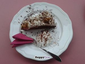 Chocolate cake with caramelised almonds at Ohlala in Berlin