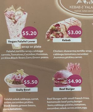 Menu 2 of 3  at Kebab & Falafel Time in Siem Reap