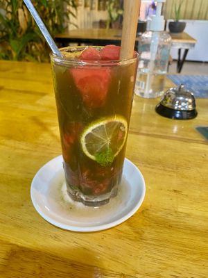 The watermelon lime (virgin) Mojito is soooo good@ at Kebab & Falafel Time in Siem Reap