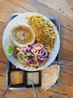 Scrambled tofu at Kebab & Falafel Time in Siem Reap