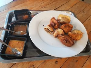 Fried dumplings at Kebab & Falafel Time in Siem Reap