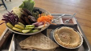 Hummus/falafel plate  at Kebab & Falafel Time in Siem Reap