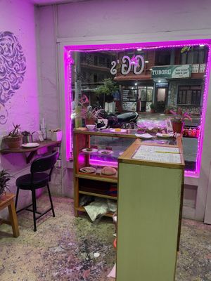 Counter  at GG's Coffee House and Bagels in Pokhara