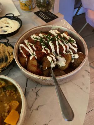 Patatas bravas at Las Chicas in Faringdon