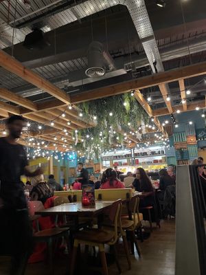 inside seating  at Las Iguanas in Watford