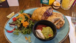 Vegan burrito at Las Iguanas in Watford