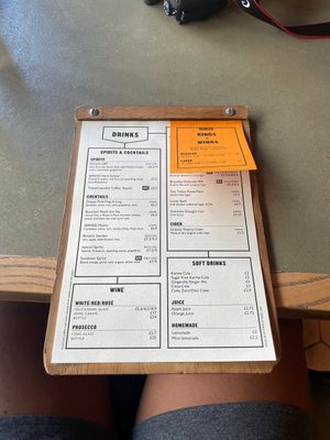 drink menu  at Honest Burgers - Borough in South East London