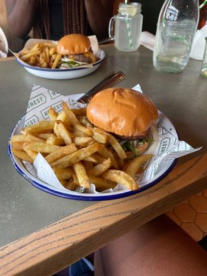 plant combo and a tribute combo (tribute is not vegan)  at Honest Burgers - Borough in South East London