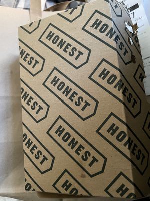 togo box  at Honest Burgers - Brixton in South West London