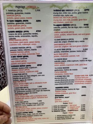 Menu 2 at Haldi in Barcelona