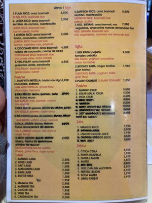 Menu 4 at Haldi in Barcelona