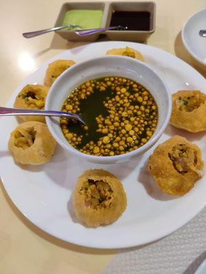 Pani puri at Haldi in Barcelona