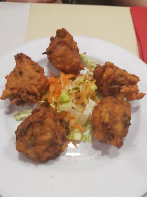 Mixed veg pakora at Haldi in Barcelona