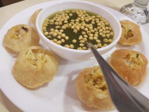 Pani puri at Haldi in Barcelona