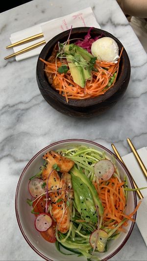 Bowl with edamame and sweet potatoes   at Donkey Breakfast in Thessaloniki