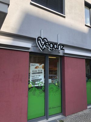 Pictured is the Veganz storefront  at Veganz - Prenzlauer Berg in Berlin