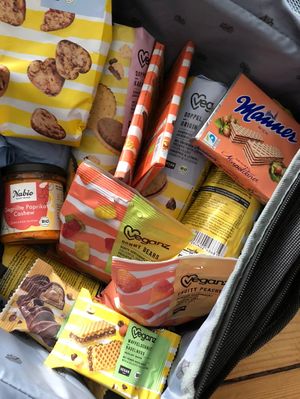 Pictured is everything I bought   at Veganz - Prenzlauer Berg in Berlin