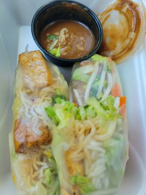 Tofu fresh rolls at BaoBao Kitchen in Greensboro