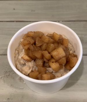 Apple pie protein oats  at Cleanse Theory Kitchen in New York City