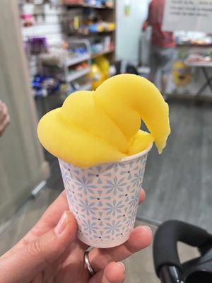 Regular sized Dole whip - was more like a child’s size and kind of expensive for $4.75 lol. Served in a Dixie cup  at Aloha Whip in Honolulu