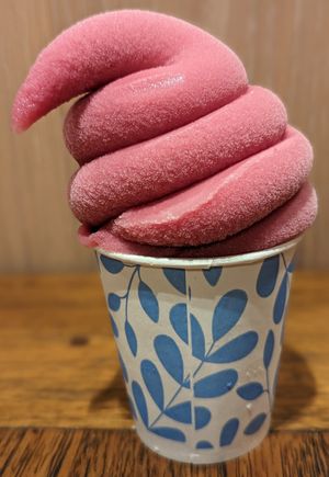 raspberry "Dole Whip" (actually sorbet) at Aloha Whip in Honolulu