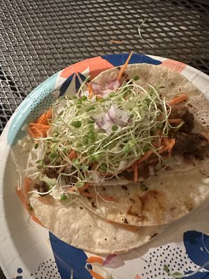 Tempeh tacos   at Sleeping Giant Grill in Kapaa