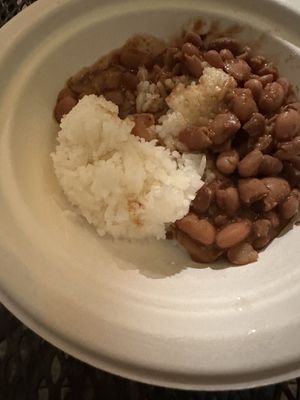 Rice and beans   at Sleeping Giant Grill in Kapaa