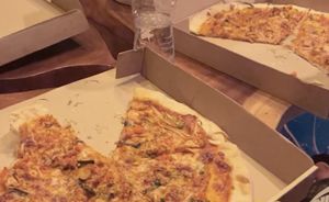 Pad Thai pizza (both)  at Chu Chu Thai Food & Pizza in Koh Tao