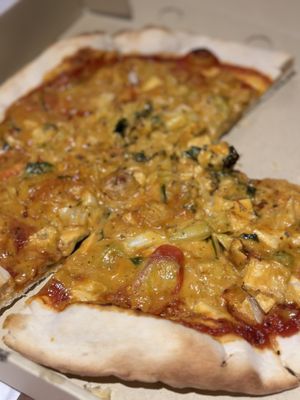 Red curry pizza   at Chu Chu Thai Food & Pizza in Koh Tao