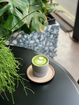 Vegan Matcha with Oat Milk at Kafi in London