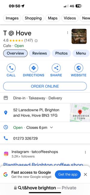 Info  at T @ Hove in Hove