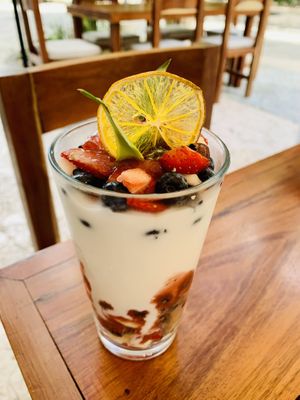 Red Passion Parfait  at Fit-a-licious in Tulum