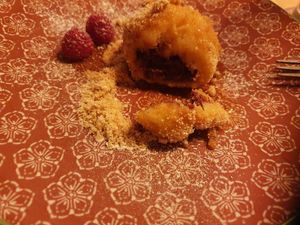 Chocolate and chilli knöddel at Fink's Südtiroler Knödelküche Zürich in Zurich