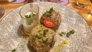 Lauch- and Kräuterknödel at Fink's Südtiroler Knödelküche Zürich in Zurich