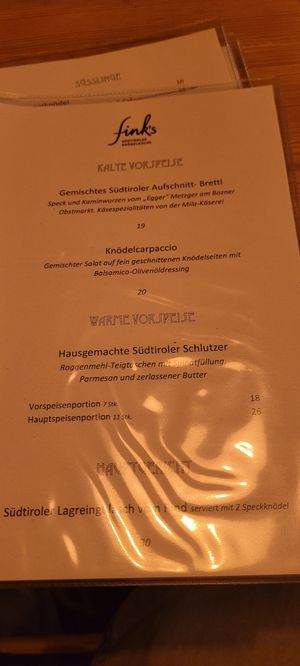  at Fink's Südtiroler Knödelküche Zürich in Zurich