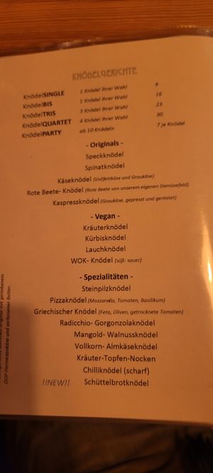  at Fink's Südtiroler Knödelküche Zürich in Zurich